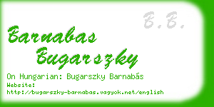 barnabas bugarszky business card